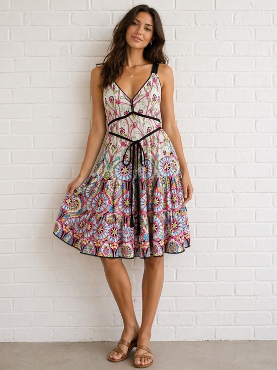Nanette Lepore Dresses & Skirts - Vintage y2k Nanette Lepore Babydoll Floral Dress, Fit & Flare Silk Cotton, 4